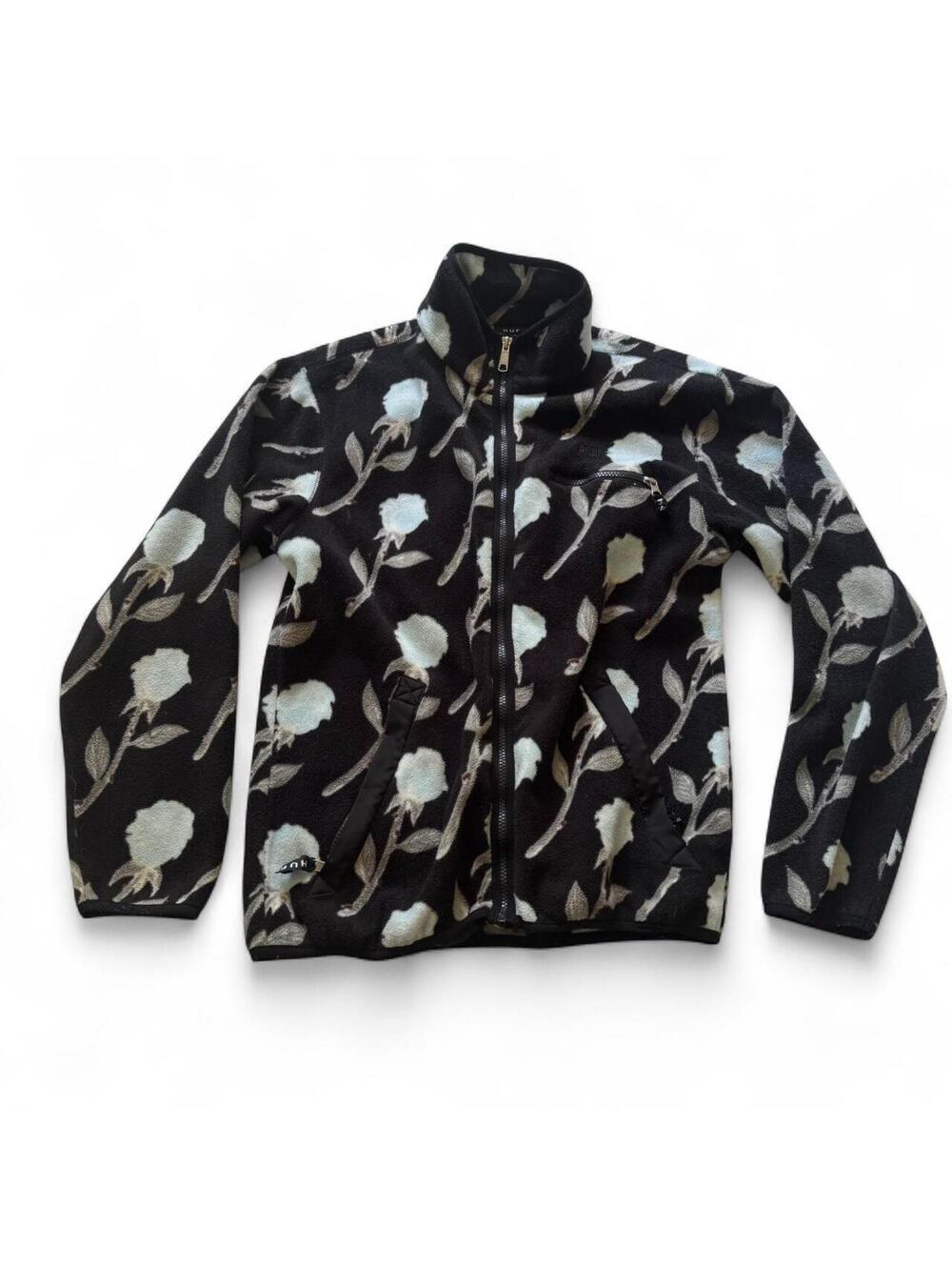 HUF Floral Fleece Jacket Men's Size Small